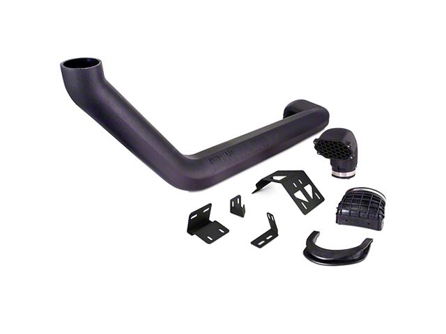 Borne Off-Road Snorkel with Micro-Wrinkle Black Brackets (18-24 2.0L or 3.6L Jeep Wrangler JL)