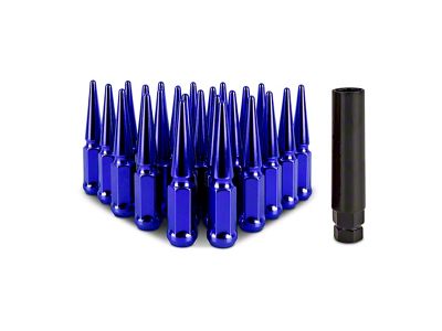 Mishimoto Blue Steel Spiked Lug Nuts; M12 x 1.5; Set of 24 (05-24 Tacoma)