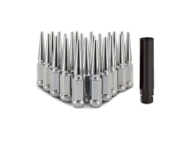 Mishimoto Chrome Steel Spiked Lug Nuts; M12 x 1.5; Set of 24 (05-24 Tacoma)