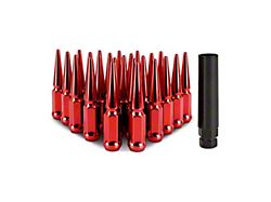 Mishimoto Red Steel Spiked Lug Nuts; M12 x 1.5; Set of 24 (05-24 Tacoma)