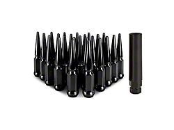 Mishimoto Black Steel Spiked Lug Nuts; M14 x 1.5; Set of 24 (16-24 Titan XD)