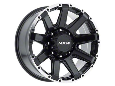 MKW Offroad M94 Satin Black Machined Wheel; 17x9; 10mm Offset (07-18 Jeep Wrangler JK)