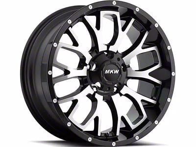 MKW Offroad M95 Satin Black Machined 6-Lug Wheel; 18x9; 10mm Offset (16-24 Titan XD)