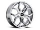 MKW M121 Chrome 6-Lug Wheel; 22x9; 35mm Offset (22-24 Tundra)