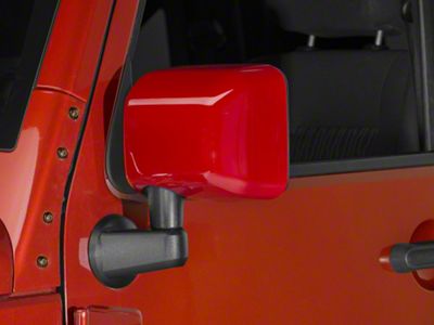 RedRock Mirror Covers; Unpainted (07-18 Jeep Wrangler JK)