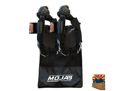 Mojab Offroad 1/2-Inch x 22-Inch Soft Shackle Set with Sleeve and Bag; Black