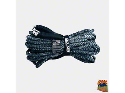 Mojab Offroad 1/2-Inch x 50-Foot Winch Line Extension; Black