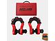 Mojab Offroad 3/4-Inch Heavy Duty Steel Shackle Set; Red