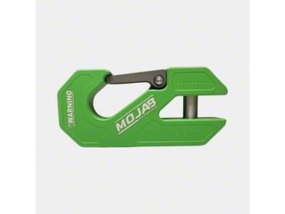 Mojab Offroad Aluminum Winch Shackle with Closed Latch; Green