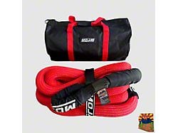 Mojab Offroad 1-1/2-Inch x 30-Foot Kinetic Rope with Storage Bag; Red