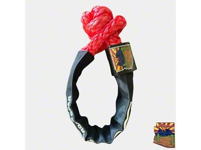 Mojab Offroad 1/2-Inch x 22-Inch Soft Shackle with Sleeve and Bag; Red