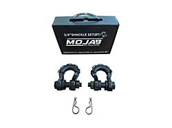 Mojab Offroad 3/4-Inch Forged Steel D-Shackle Set; Black