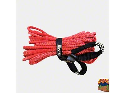 Mojab Offroad 3/8-Inch x 30-Foot Winch Line Extension; Red