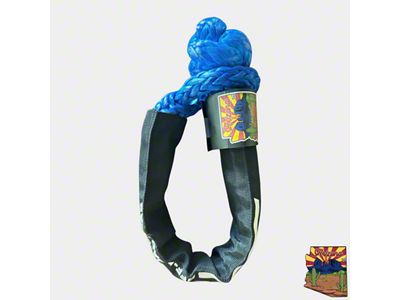 Mojab Offroad 1/2-Inch x 22-Inch Soft Shackle with Sleeve and Bag; Blue