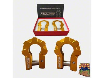 Mojab Offroad 3/4-Inch Extreme Duty Aluminum Shackle Set; Gold