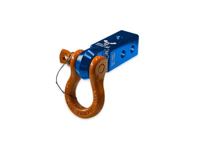 Moose Knuckle Offroad B'oh Spin Pin Shackle/Mohawk 2.0 Receiver Combo; Blue Pill/Obscene Orange (Universal; Some Adaptation May Be Required)