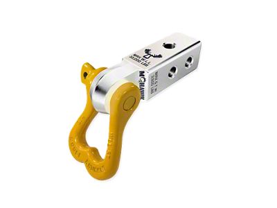 Moose Knuckle Offroad XL Shackle/Mohawk 2.0 Receiver Combo; Atomic Silver/Detonator Yellow (Universal; Some Adaptation May Be Required)