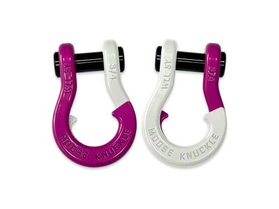 Moose Knuckle Offroad Jowl Split Recovery Shackle 3/4 Combo; Pogo Pink / Pure White