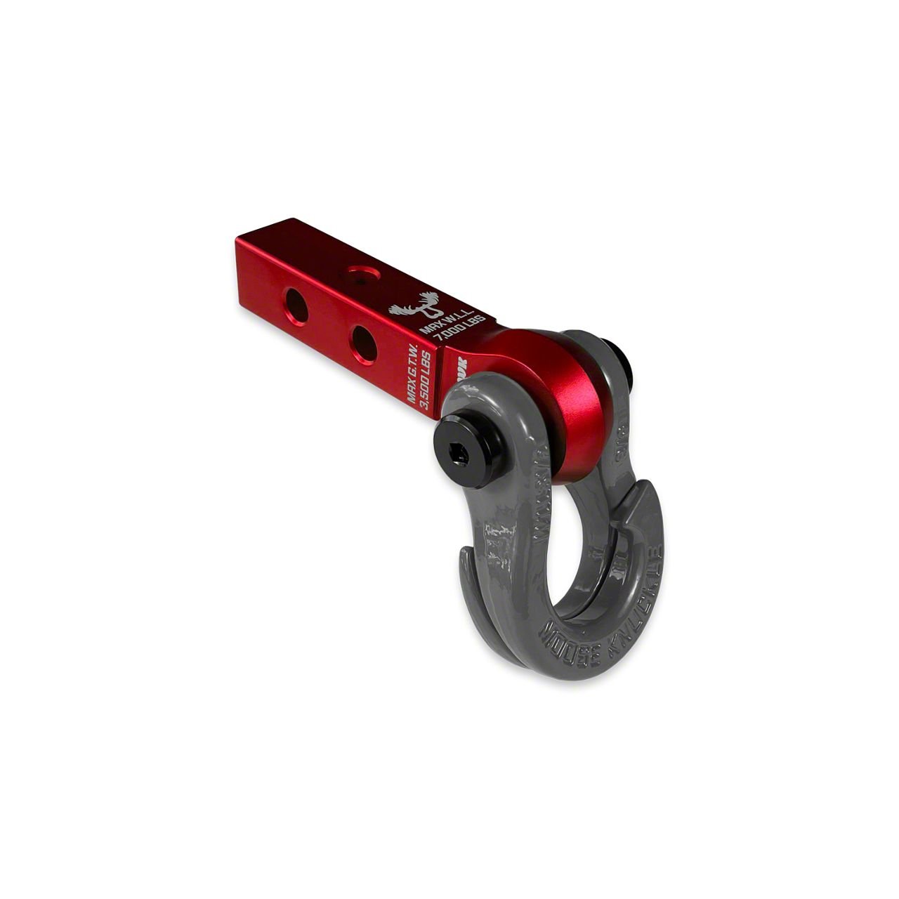 Moose Knuckle Offroad Jeep Wrangler Jowl Split Shackle 5/8 / Mohawk 1.25  Receiver Combo; Red Rum/Gun Gray FN000044-010 - Free Shipping