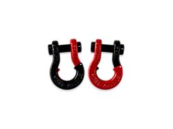 Moose Knuckle Offroad Jowl Split Recovery Shackle 5/8 Combo; Black Hole and Flame Red