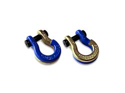 Moose Knuckle Offroad Jowl Split Recovery Shackle 5/8 Combo; Blue Balls and Brass Knuckle