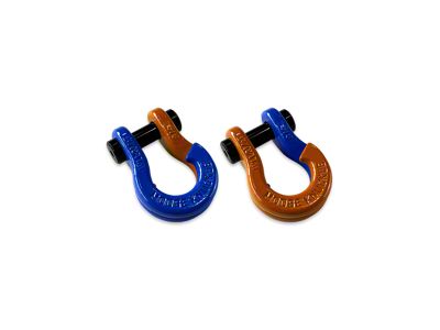 Moose Knuckle Offroad Jowl Split Recovery Shackle 5/8 Combo; Blue Balls and Obscene Orange