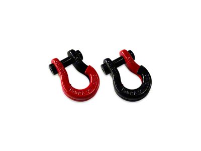 Moose Knuckle Offroad Jowl Split Recovery Shackle 5/8 Combo; Flame Red and Black Hole