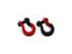 Moose Knuckle Offroad Jowl Split Recovery Shackle 5/8 Combo; Flame Red and Black Hole