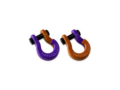 Moose Knuckle Offroad Jowl Split Recovery Shackle 5/8 Combo; Grape Escape and Obscene Orange