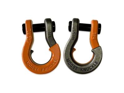 Moose Knuckle Offroad Jowl Split Recovery Shackle Combo; Obscene Orange and Raw Dog