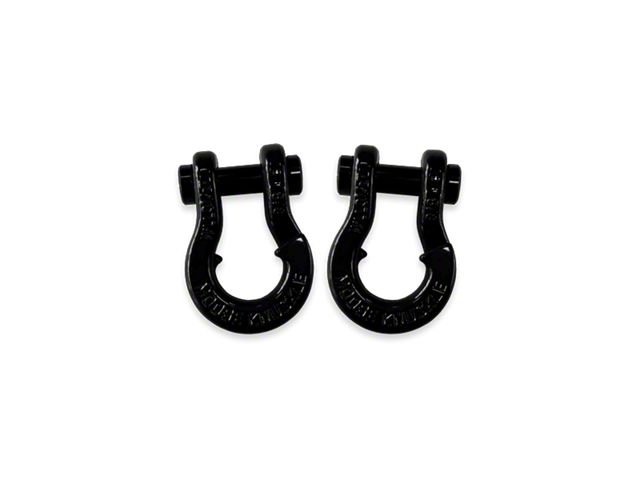 Moose Knuckle Offroad Jowl Split Recovery Shackle 5/8 Combo; Black Hole and Black Hole