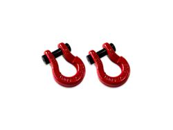 Moose Knuckle Offroad Jowl Split Recovery Shackle 5/8 Combo; Flame Red and Flame Red