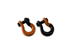 Moose Knuckle Offroad Jowl Split Recovery Shackle 5/8 Combo; Obscene Orange and Black Hole