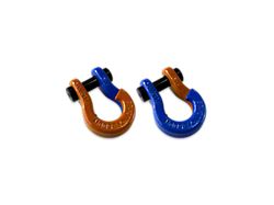 Moose Knuckle Offroad Jowl Split Recovery Shackle 5/8 Combo; Obscene Orange and Blue Balls