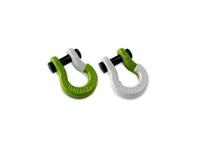 Moose Knuckle Offroad Jowl Split Recovery Shackle 5/8 Combo; Sublime Green and Pure White