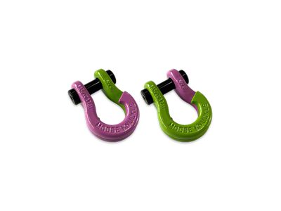 Moose Knuckle Offroad Jowl Split Recovery Shackle 5/8 Combo; Pretty Pink and Sublime Green