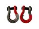 Moose Knuckle Offroad Jowl Split Recovery Shackle Combo; Raw Dog and Flame Red