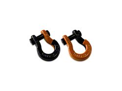 Moose Knuckle Offroad Jowl Split Recovery Shackle 5/8 Combo; Black Hole and Obscene Orange