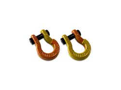 Moose Knuckle Offroad Jowl Split Recovery Shackle 5/8 Combo; Obscene Orange and Detonator Yellow