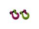 Moose Knuckle Offroad Jowl Split Recovery Shackle 5/8 Combo; Pogo Pink and Sublime Green