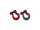 Moose Knuckle Offroad Jowl Split Recovery Shackle 5/8 Combo; Flame Red and Gun Gray