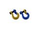 Moose Knuckle Offroad Jowl Split Recovery Shackle 5/8 Combo; Detonator Yellow and Blue Balls