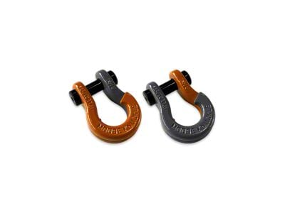 Moose Knuckle Offroad Jowl Split Recovery Shackle 5/8 Combo; Obscene Orange and Gun Gray