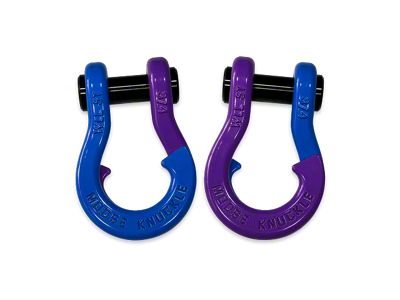 Moose Knuckle Offroad Jowl Split Recovery Shackle Combo; Blue Balls and Grape Escape