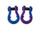 Moose Knuckle Offroad Jowl Split Recovery Shackle Combo; Blue Balls and Grape Escape