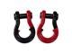 Moose Knuckle Offroad Jowl Split Recovery Shackle 3/4 Combo; Black Hole and Flame Red