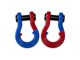 Moose Knuckle Offroad Jowl Split Recovery Shackle 3/4 Combo; Blue Balls and Flame Red