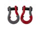Moose Knuckle Offroad Jowl Split Recovery Shackle 3/4 Combo; Gun Gray and Flame Red