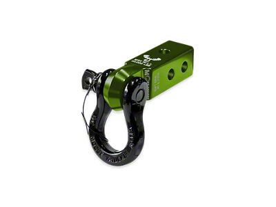 Moose Knuckle Offroad B'oh Spin Pin Shackle/Mohawk 2.0 Receiver Combo; Bean Green/Black Hole (Universal; Some Adaptation May Be Required)