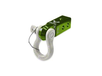 Moose Knuckle Offroad B'oh Spin Pin Shackle/Mohawk 2.0 Receiver Combo; Bean Green/Pure White (Universal; Some Adaptation May Be Required)